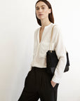 Belle Suede Shoulder Bag Black