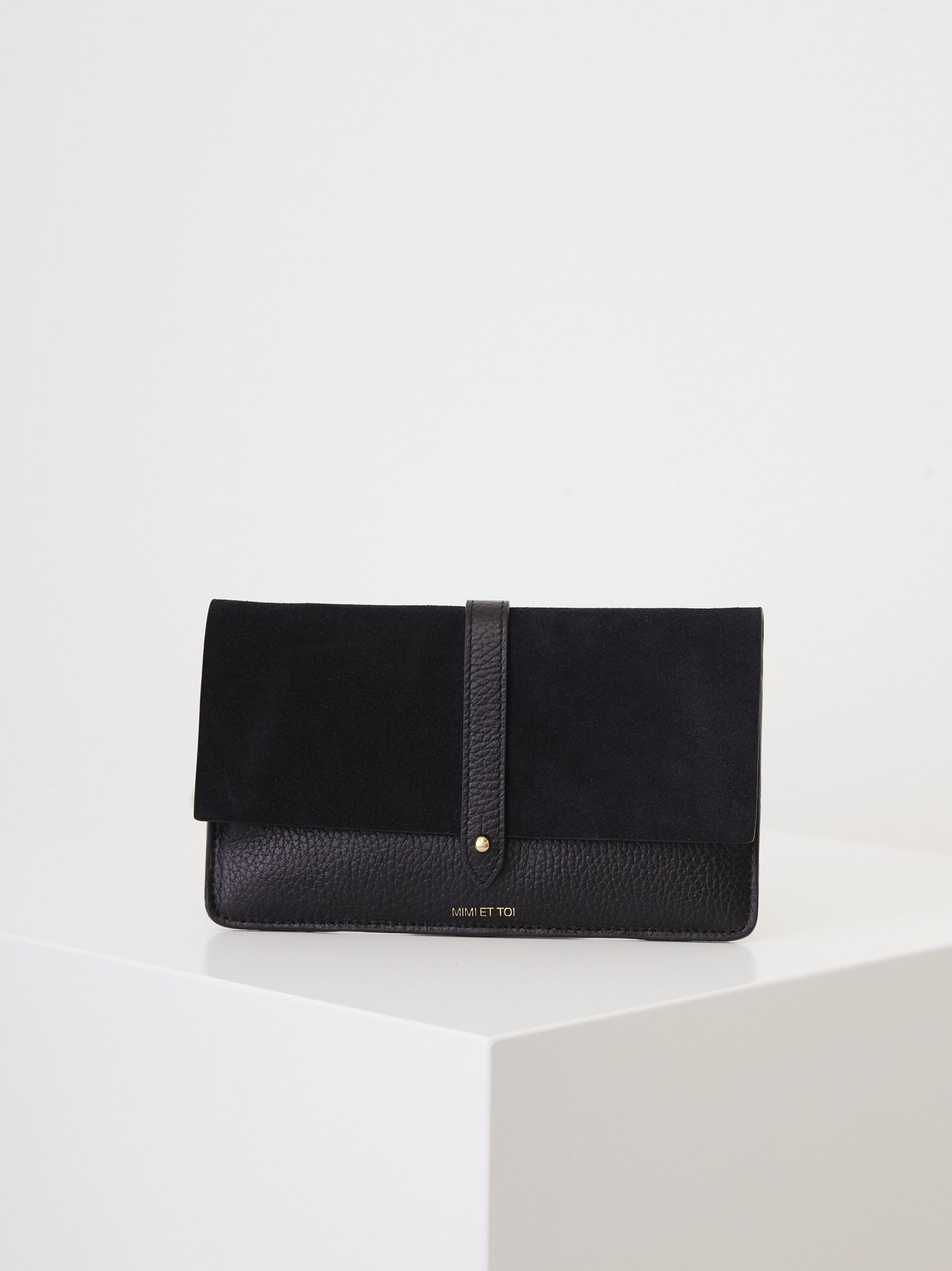 Spencer Leather and Suede Wallet Black