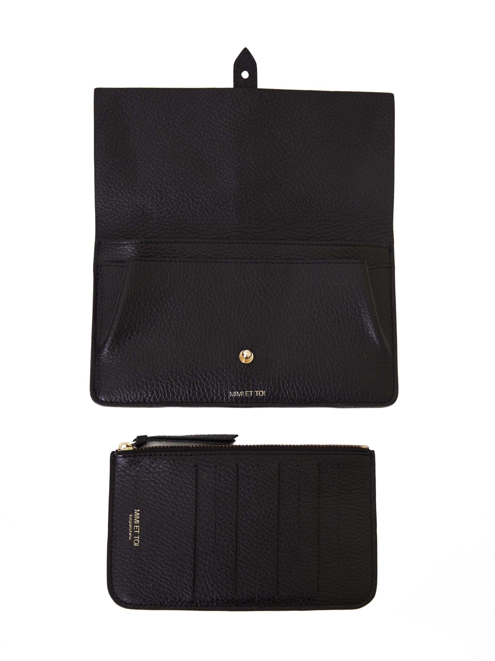 Spencer Leather and Suede Wallet Black