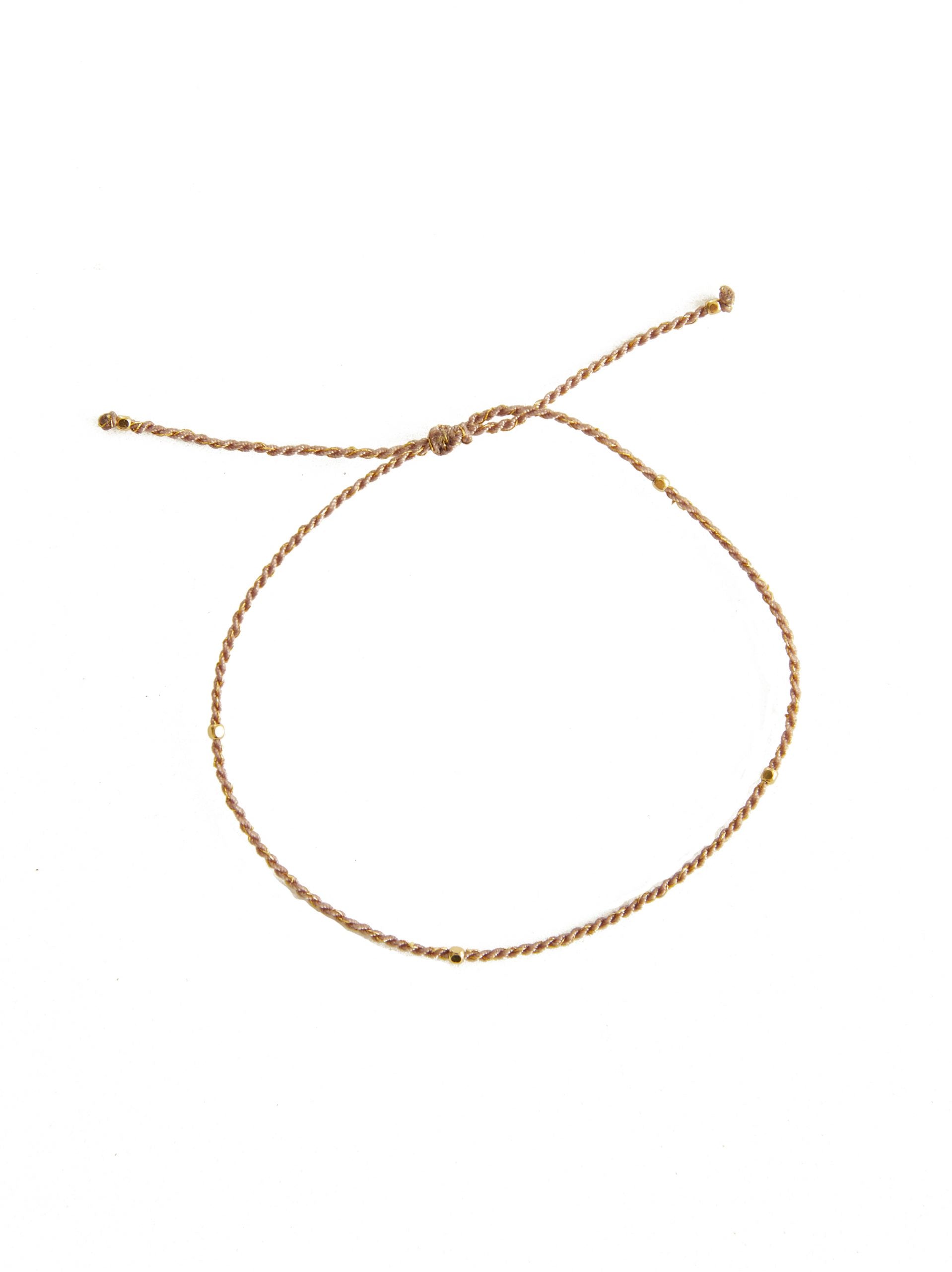 Flori Square Beads Bracelet Gold