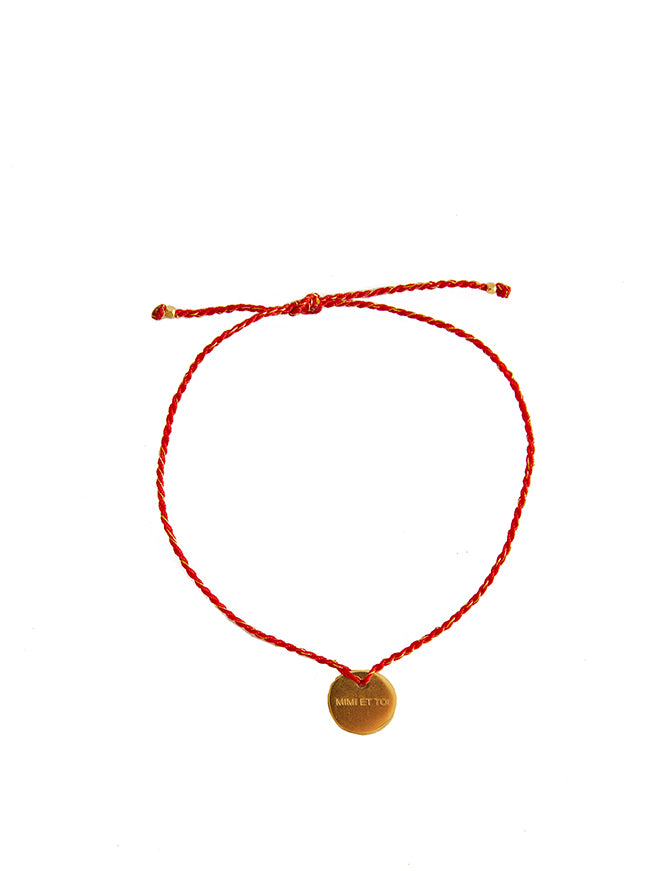 Mimi XO Red Bracelet Gold