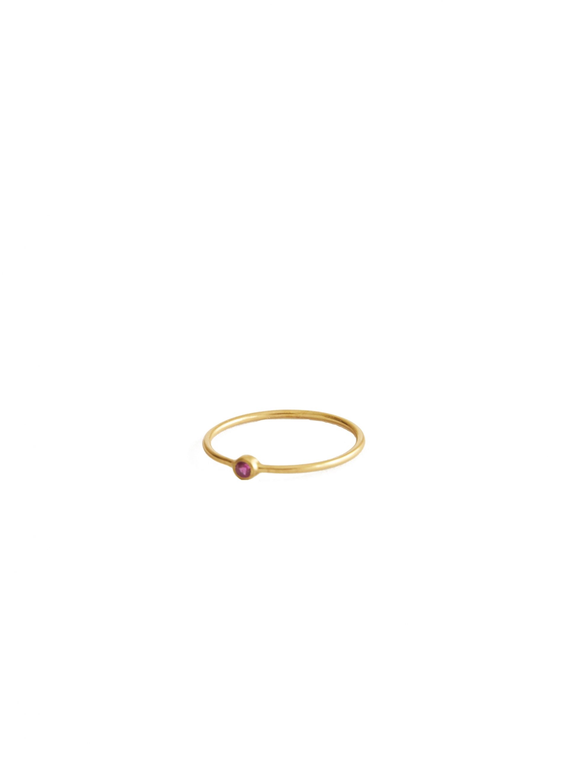 Petite Pierre Rose Ring Gold