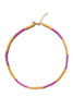 Fleur orange purple necklace