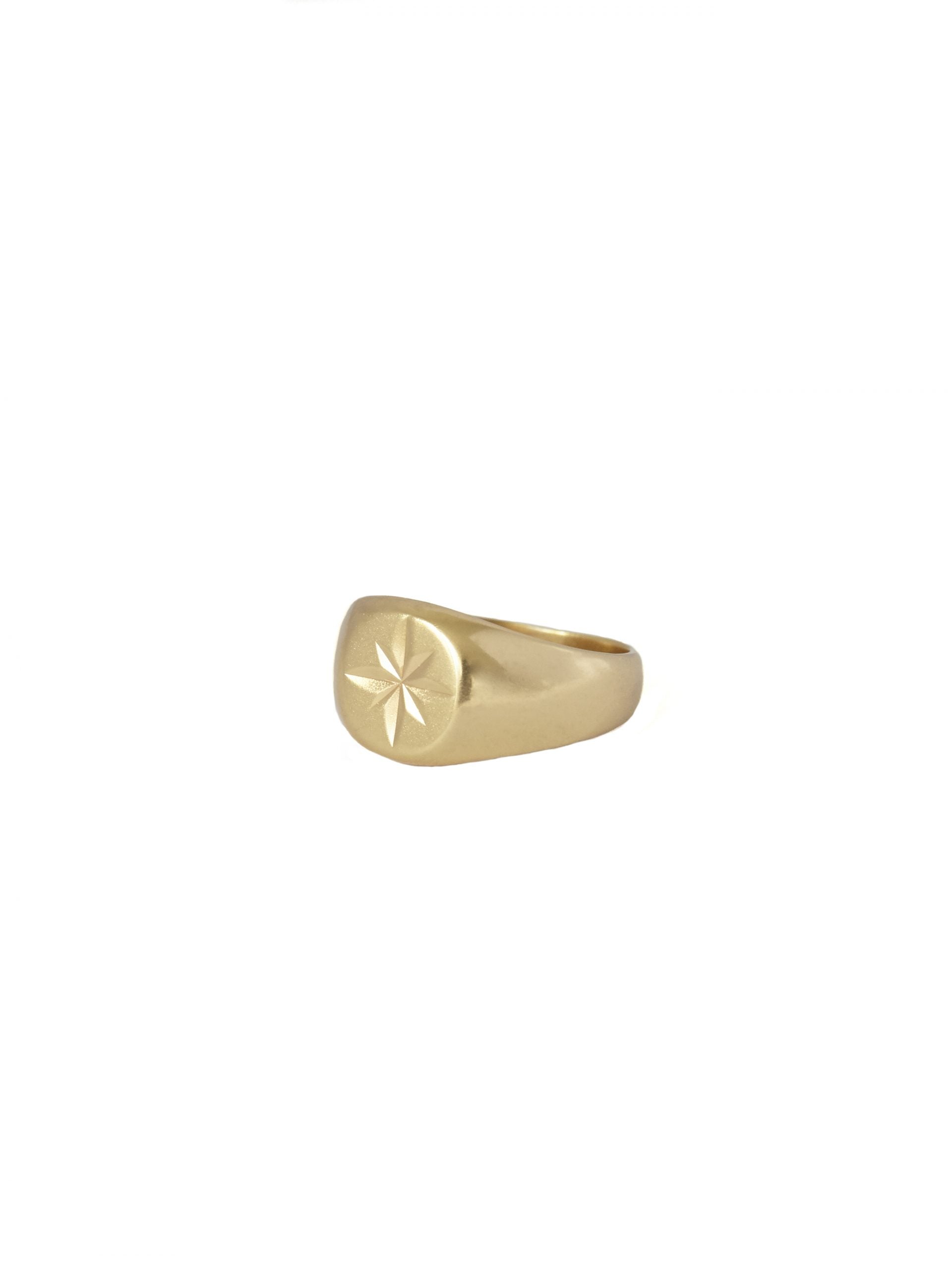 Signet Etoile Medium Ring Gold