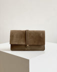 Spencer Leather and Suede Wallet Taupe