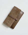 Spencer Leather and Suede Wallet Taupe