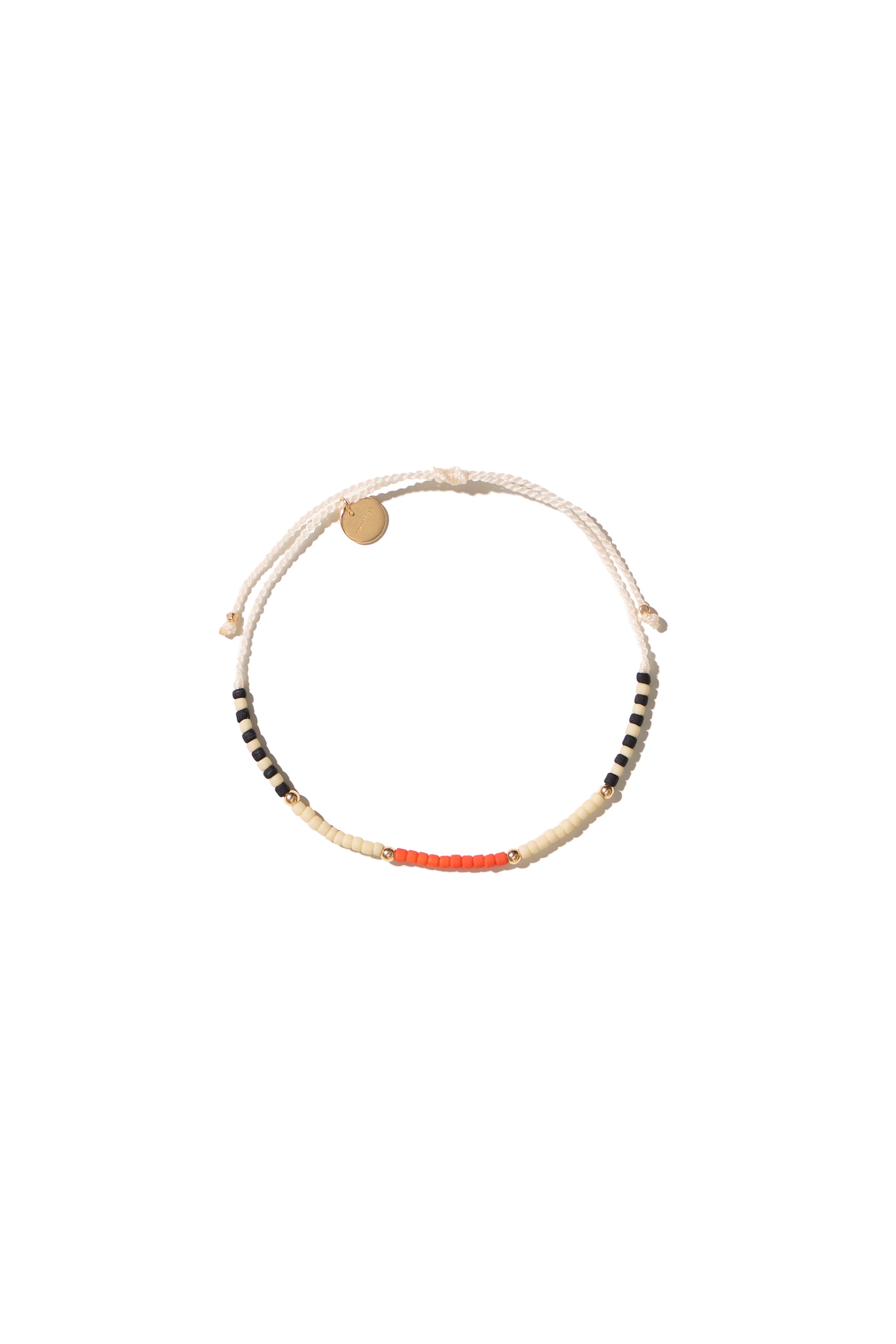 Flori nude black orange beads
