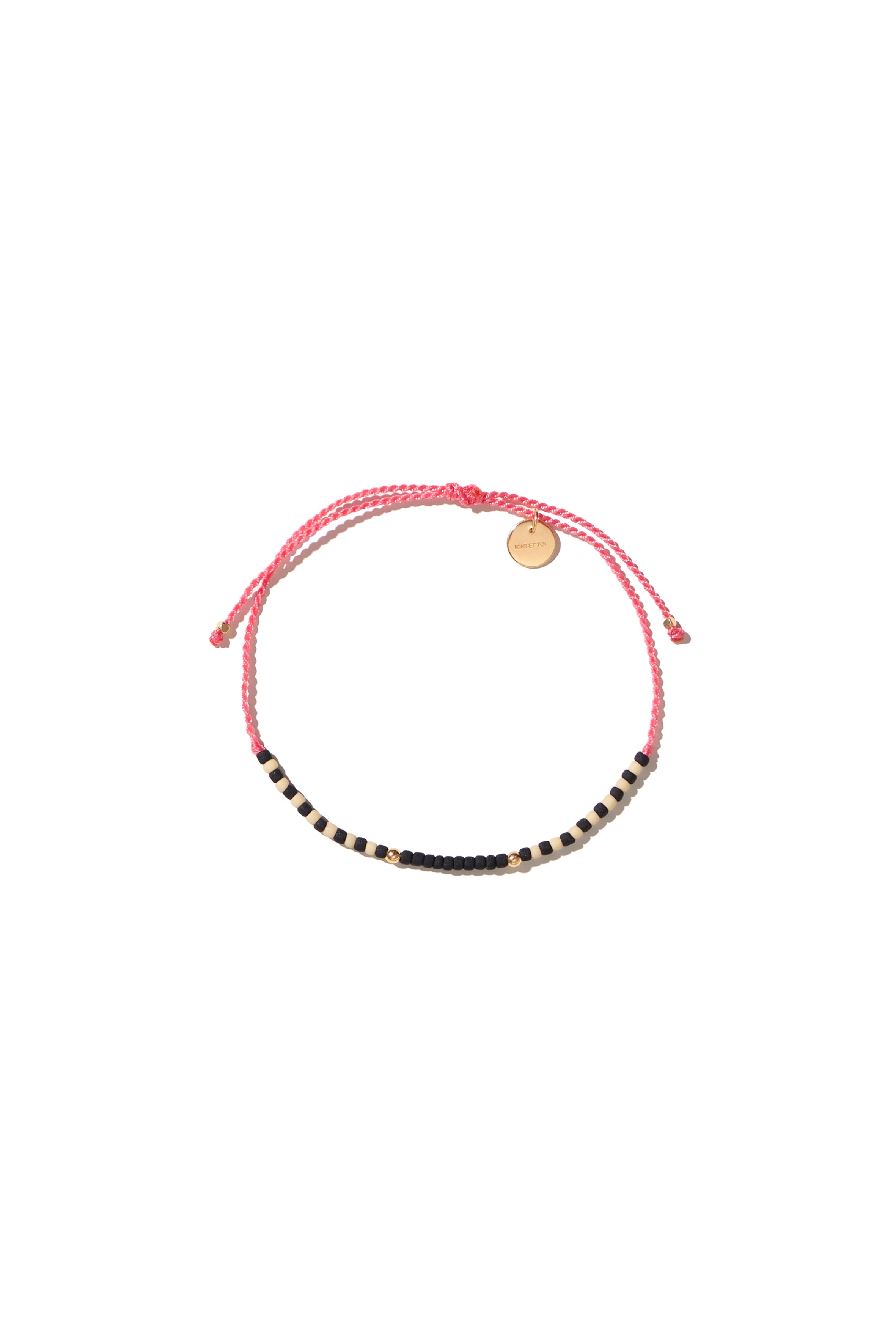 Flori pink nude black beads