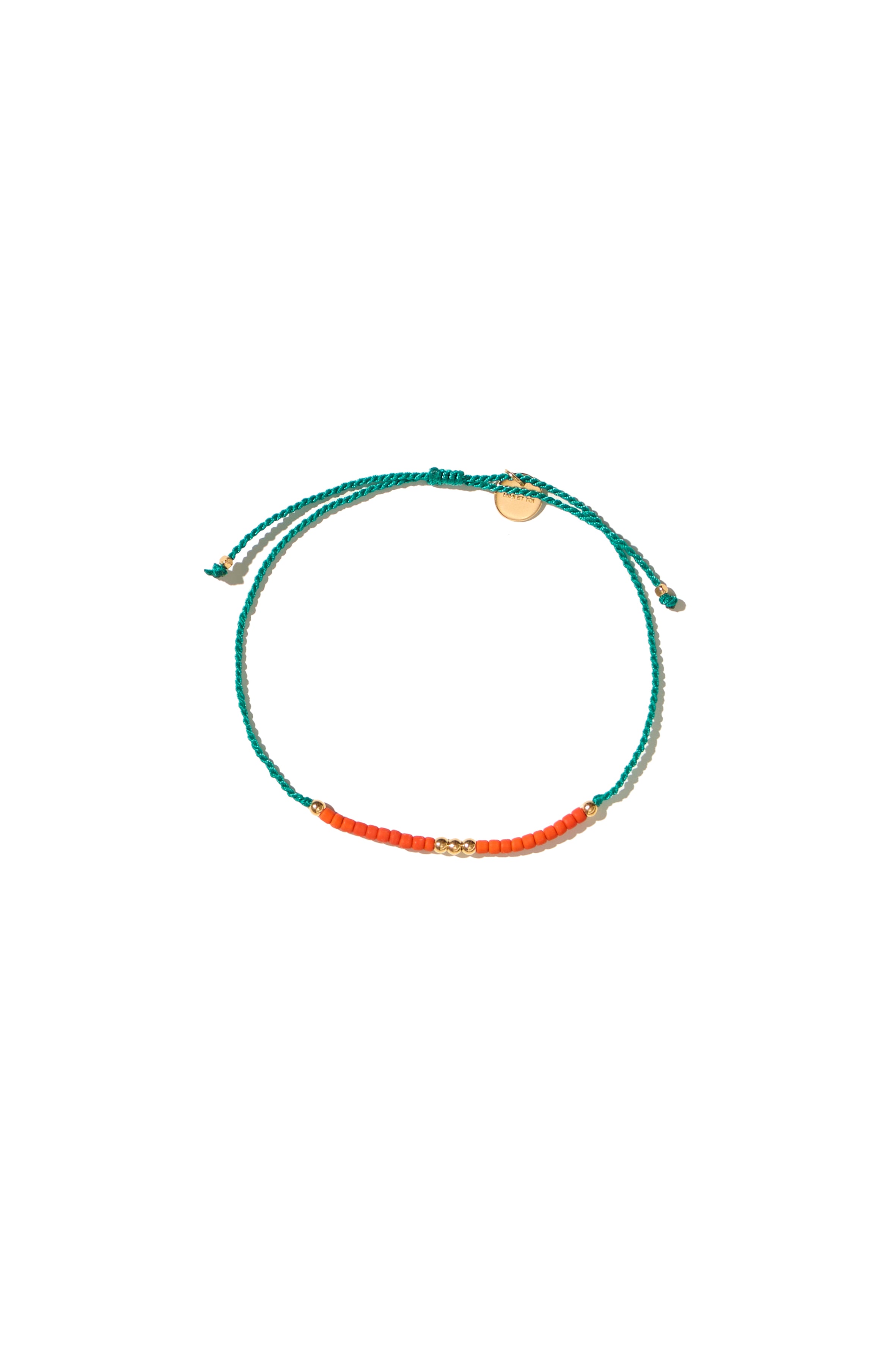 Flori orange green beads