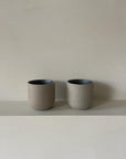 Ceramic beige & black cups